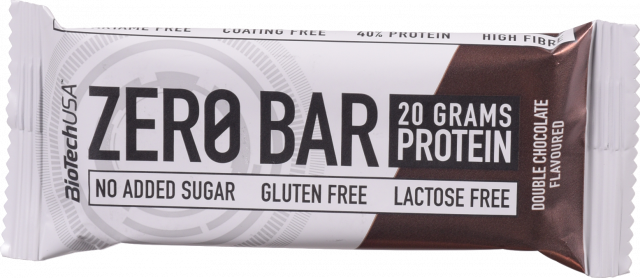 Батончик Biotech Zero Bar 50 г Подвійний шоколад