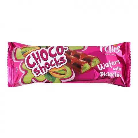Вафлі Полюс Choco-shocks 45 г з фісташкою