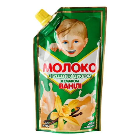 Молоко згущ. ПМК 290 г д/пак. смак ванілі