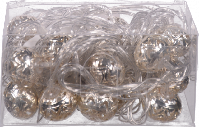 Гірлянда електрична Кульки металеві 20 ламп срібло 6366-19-3 (6366) И137