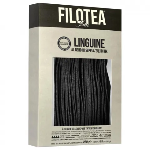 Макарони FILOTEA 250г Лінгвіні з чорн. каракат. (Італія)