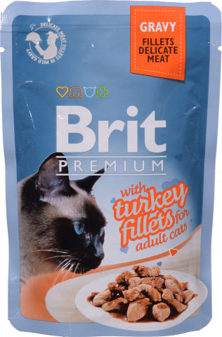 Корм д/котів Brit Premium Cat 85 г пауч філе індички в соусі 111251/531