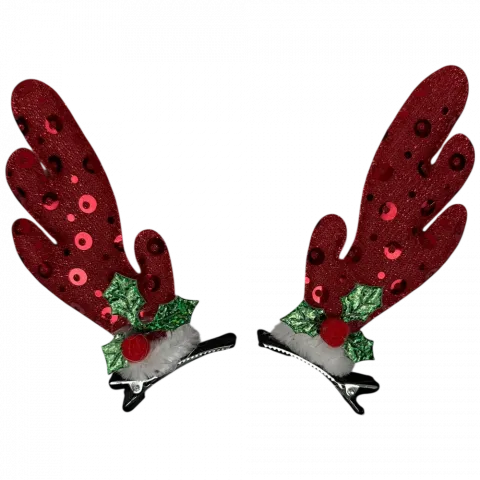 Заколка новорічна Ріжки арт. 6504-27 И093