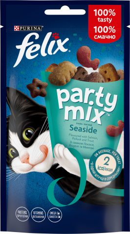 Ласощі д/котів Felix Party Mix 60 г Океанічний мікс