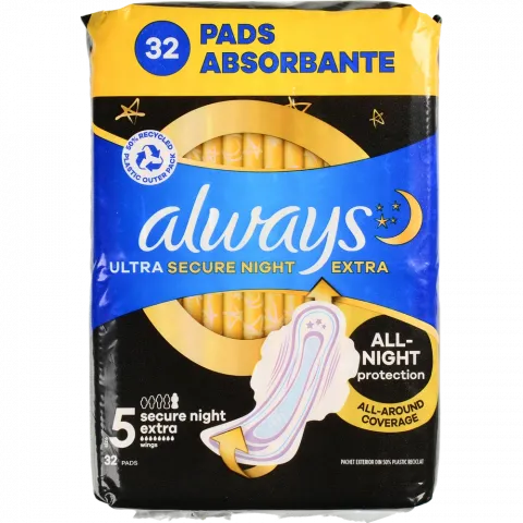 Прокладки Always Ультра 32 шт. Secure Night Extra Quatro