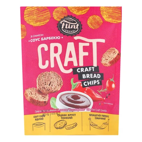 Грінки Флінт Craft Grenki жит.-пшен. 80 г Соус барбекю
