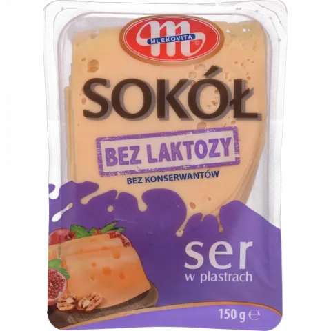 Сир Mlekovita 150г Сокіл без лактози нарізка (Польща)
