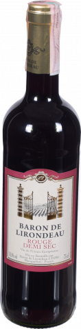 Вино Кастель Барон Лірондо 0,75 л нсух. червон.