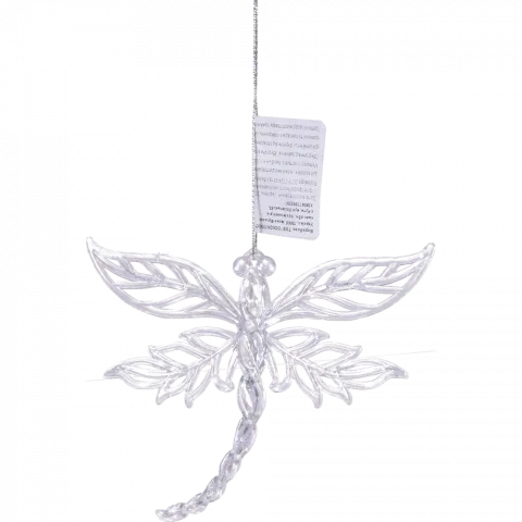 Підвіска на ялинку пласт Стрекоза Хамелеон 10х13 см 0701-6