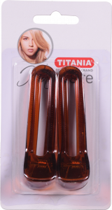 Зажим д/волосся Titania 2 шт. 8,5 см коричневий 8025/8