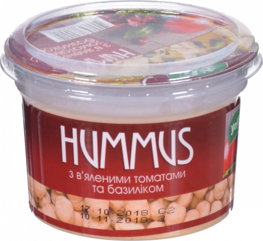 Закуска Хумус Yofi! 250 г з в`яленими томатами і базиліком