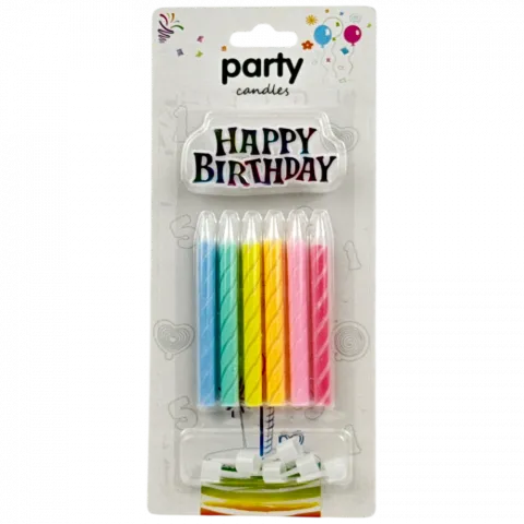 Набір свічок д/т Hap birth з під 6шткол  A38170898-03 И479