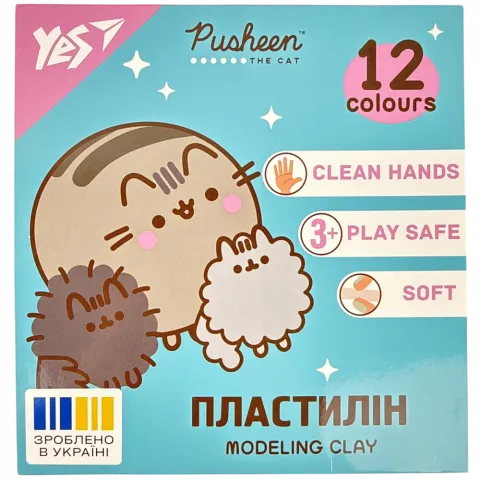 Набір Пластилін Yes Pusheen 12 кольорів 540669