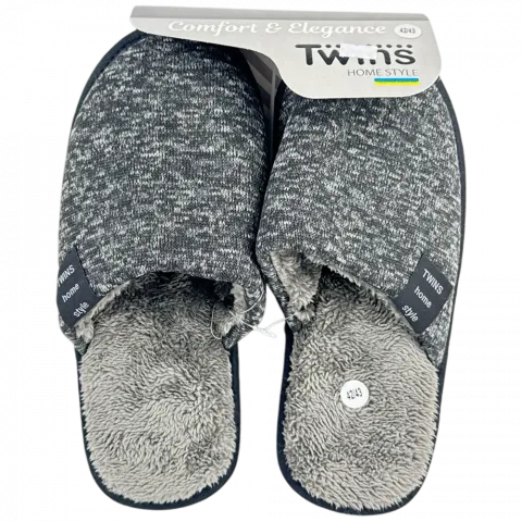 Капці дом. чол. Twins melange чорні р.42/43 13308