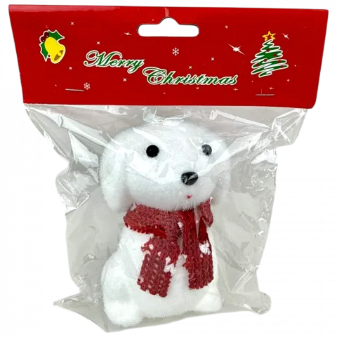 Прикраса ялинкова Собака 11 см біла арт. 2025PJ323 9245 И412