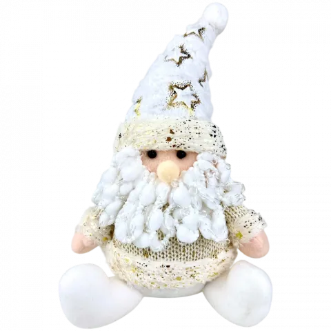 Фігура Санта, що сидить 35 см білий арт. NLM-GZ24009 9245 И563