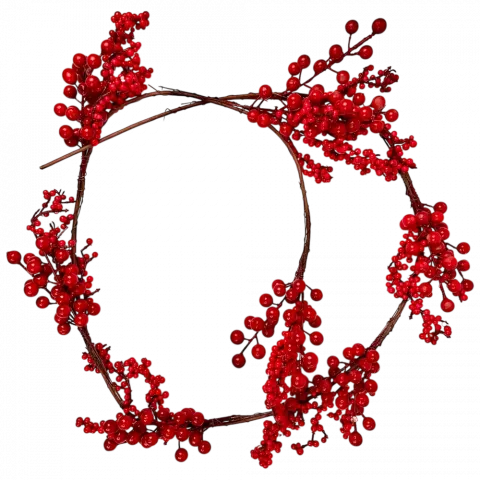 Гілочка-гірлянда штучна з ягодами 180см арт. 9196-250330 И144