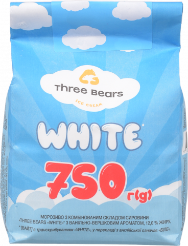 Морозиво Три Ведмеді 750 г White