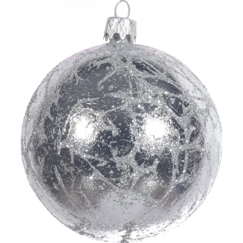 Прикраса ялинкова Куля пластик Ретро Блиск 80 мм 1763