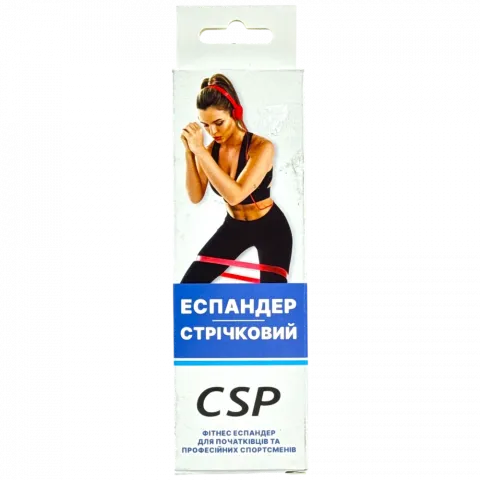 Еспандер CSP стрічковий петля універ. Medium до 25 кг рожевий 00401