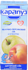 Сік Карапуз 200 г Яблуко-Персик