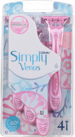 Станок однораз. д/гоління Gillette Venus Simply 3 4 шт.