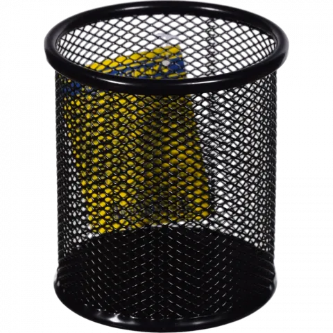 Підставка д/ручок кругла 80х80х97 мм металева чорна BM.6202-01