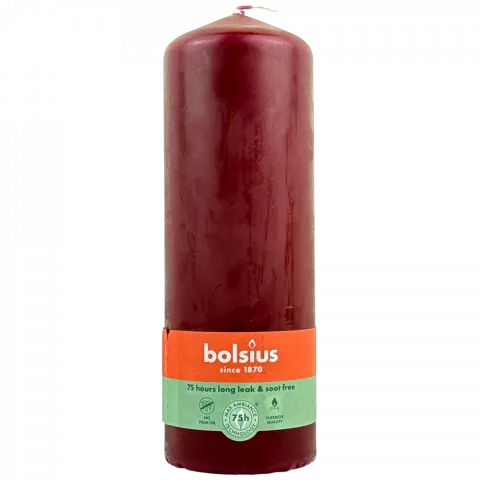 Свіча Bolsius 200/68 черв. вельвет 75 год. 103615576847