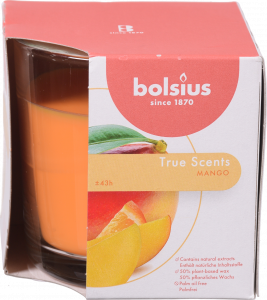 Свіча Bolsius в скл. аром. 95/95 True Scents манго арт. 101925240410