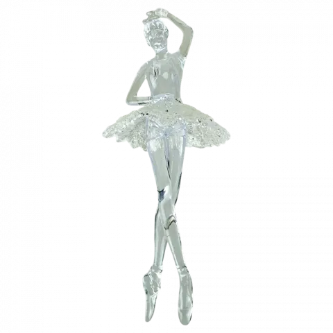 Підвіска ялинкова Балерина 176,5 см срібні блискітки арт. WH41677 9245 И884