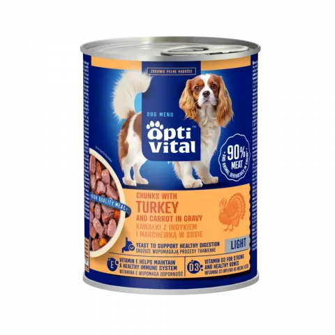 Корм д/собак OPTIVITAL 415г індик (Польща) И492