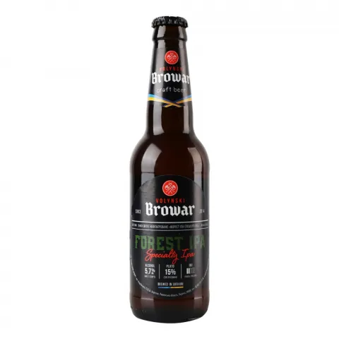 Пиво Волинський бровар Forest Ipa 0,35 л скл. нефільтр.