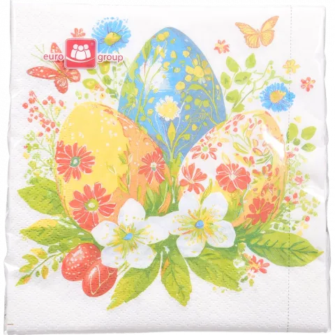 Серветки Єврогруп 18 шт. 3333 3-х шар. Великодня композиція