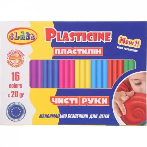 Пластилін Class Чисті руки MAXI 16 шт. ECO 7647С 320 г