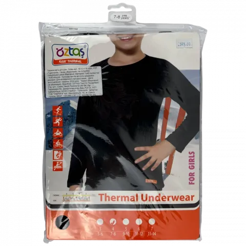 Термокофта для дівч. Oztas арт. 4610-A M чорн. И49 (Туреччина)