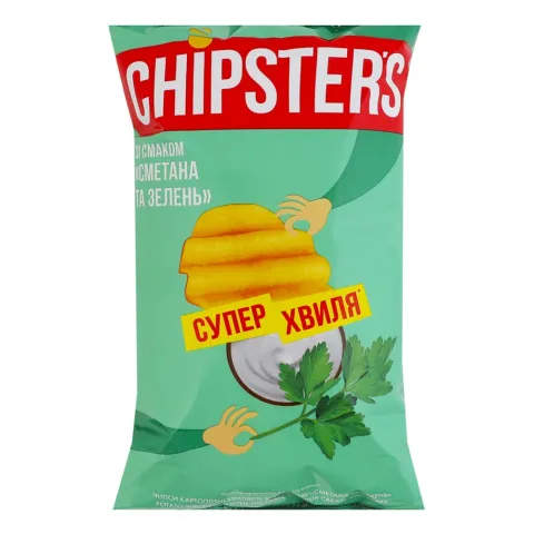 Чипси Chipster`s 95 г сметана та зелень