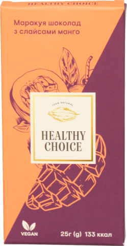 Шок Healthy Choice 25 г маракуя з слайсами манго