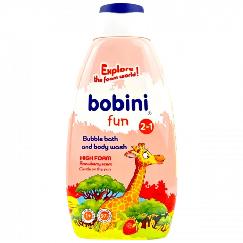 Піна для ванни Bobini Полуниця 500мл дит.  И366 (Польща)