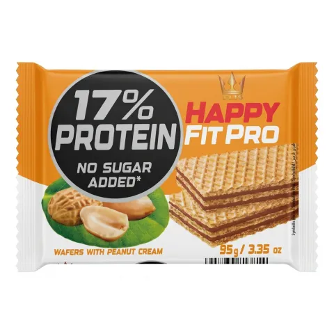 Вафлі FLIS 95 г FIT PRO без цукру протеїн 17 з арахісом (Польща)