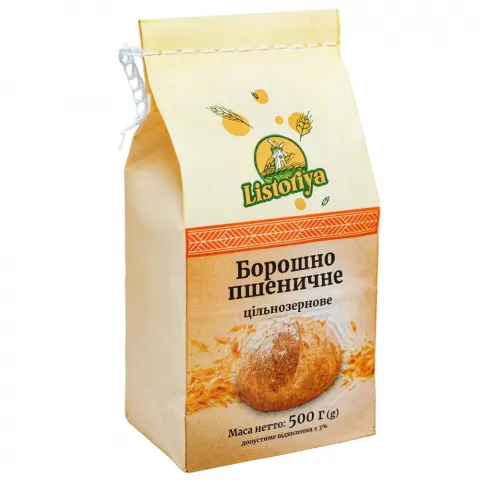 Борошно Listoriya 500 г пшеничне цільнозернове