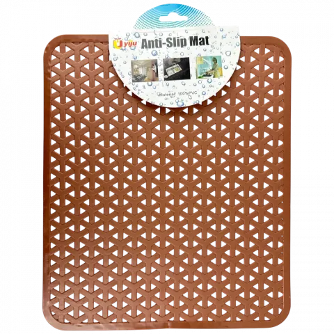 Килимок д/раковини 26,5х31,5 см коричневий пвх 35176-2 И449