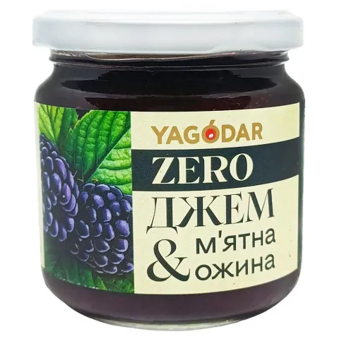 Джем Yagodar 210 г М`ята-Ожина б/цукру
