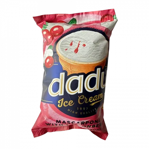 Морозиво DADU з маскар./брусницею у стакан.70г И597(Литва)