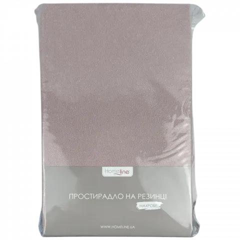 Простерадло HomeLine мар. н/рез. 90х200см Щ160 сіро- рож.