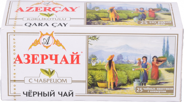 Чай Азерчай 25 шт. чорн. з чебрецем