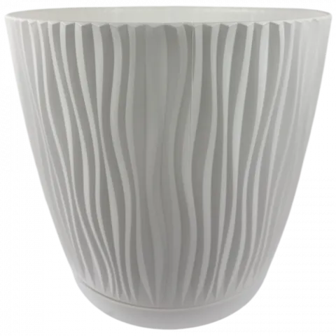 Горщик д/квітів PP Sandy P 29 см білий DSY290P-S449 И838 (Польща)