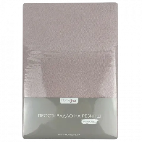 Простерадло HomeLine мар. н/рез. 180х200см Щ160 сіро-рож.