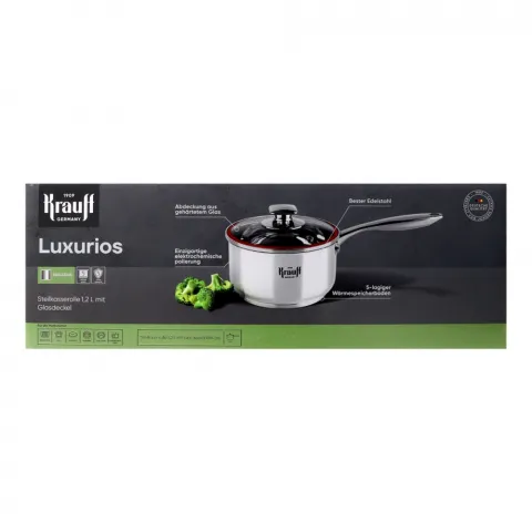 Ківш зі скл. криш. Krauff 1,2 л 14 см 26-238-068