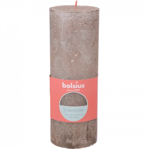Свіча-стовпчик Bolsius 190/68 перлин.шампань, 85 год., арт. 103667656807