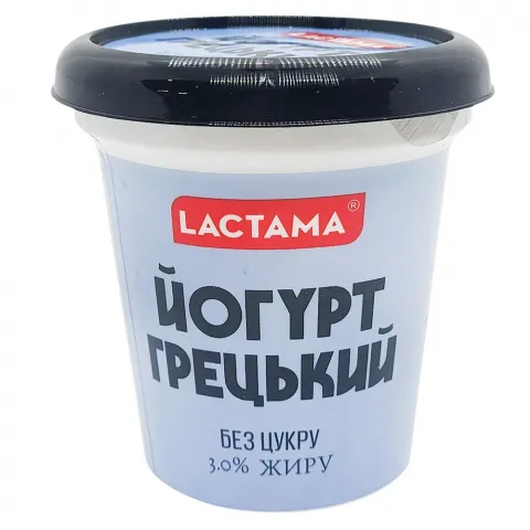 Йогурт Lactama 3 280 г стак. Грецький